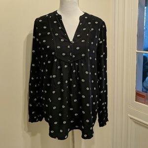 Black Ann Taylor LOFT Blouse size L